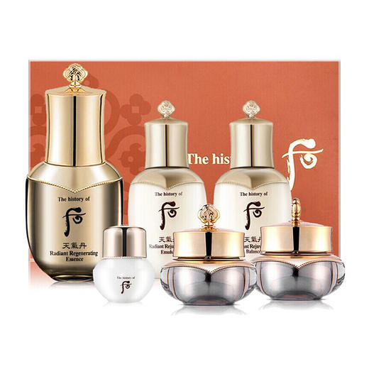 whoo/后 天气丹花献光彩紧颜中样6件套补水保湿改善肌肤旅行套装 商品图4