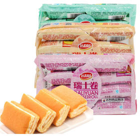 【9.9元2袋】达利园草莓/橙汁/巧克力香蕉味瑞士卷160g