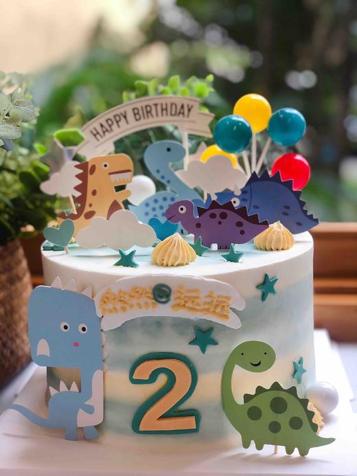 恐龙插件奶油蛋糕 下单前请仔细阅读商品详情 商品图0