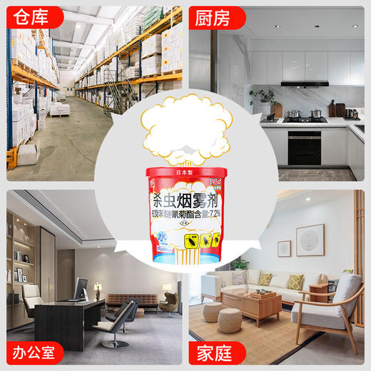 日本安速红阿斯杀虫烟雾剂20g弹烟熏灭跳蚤蟑螂药克星家用全窝端 商品图2
