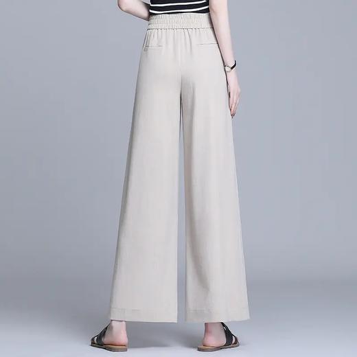 RM-XBMY21063 2021夏季新款高腰薄款亚麻宽松垂感直筒休闲裤子 商品图2