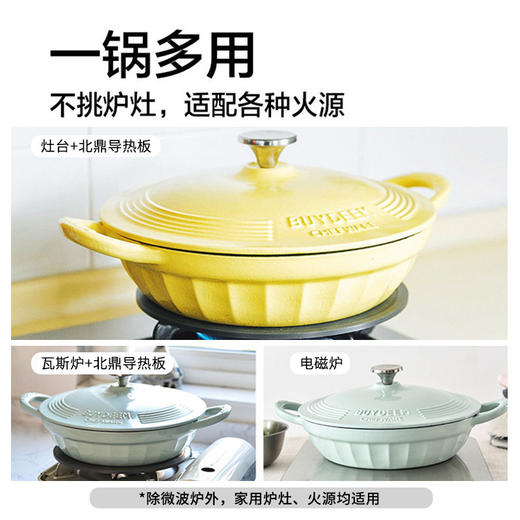 Buydeem/北鼎 珐琅铸铁锅28cm 煲汤家用焖炖锅一锅多用[福利品] 商品图2