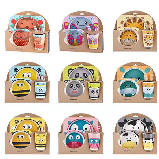 【25元/套】方形儿童餐具五件套（1112895）样子随机 商品图0