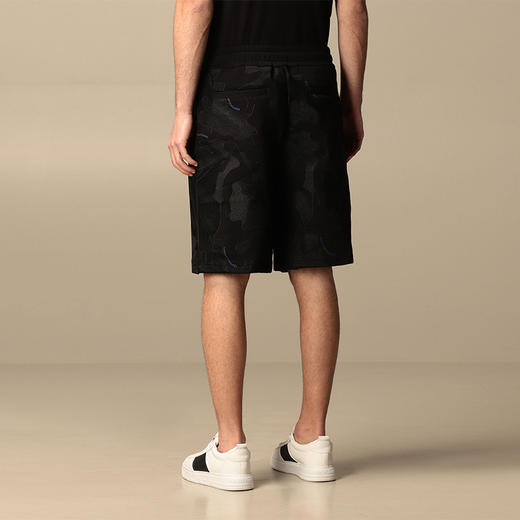 ARMANI 阿玛尼 男士刺绣图案黑色休闲短裤 3K1P92 1JDSZ F036 商品图1