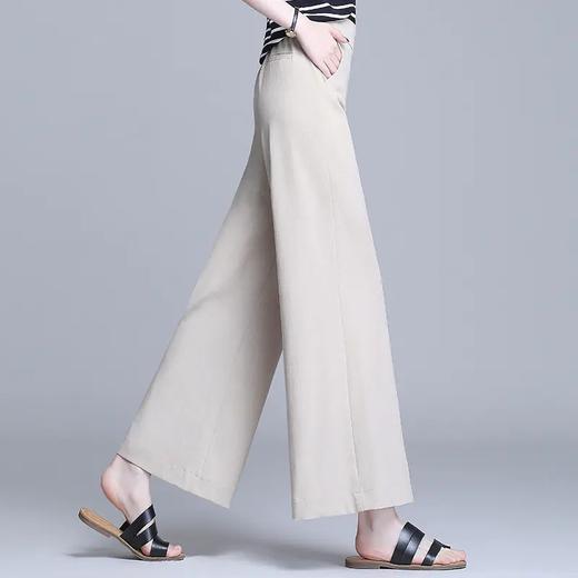 RM-XBMY21063 2021夏季新款高腰薄款亚麻宽松垂感直筒休闲裤子 商品图3