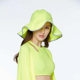 HOII/后益 荷叶边花瓣帽遮阳防晒帽秋冬款大号（库存情况请下单前咨询客服）[D类]