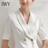 IWY/白色西装连衣裙女短袖时尚通勤高端工作服收腰修身气质职业套裙Q11255 商品缩略图4