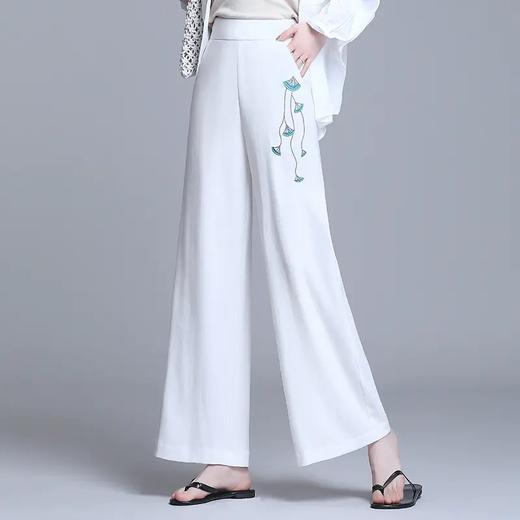 RM-XBMY21063 2021夏季新款高腰薄款亚麻宽松垂感直筒休闲裤子 商品图0