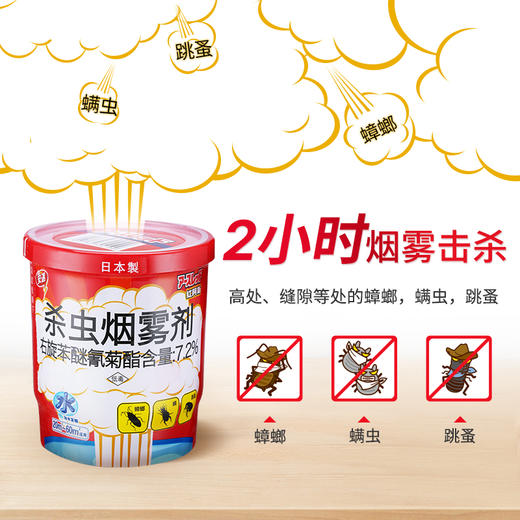 日本安速红阿斯杀虫烟雾剂20g弹烟熏灭跳蚤蟑螂药克星家用全窝端 商品图0