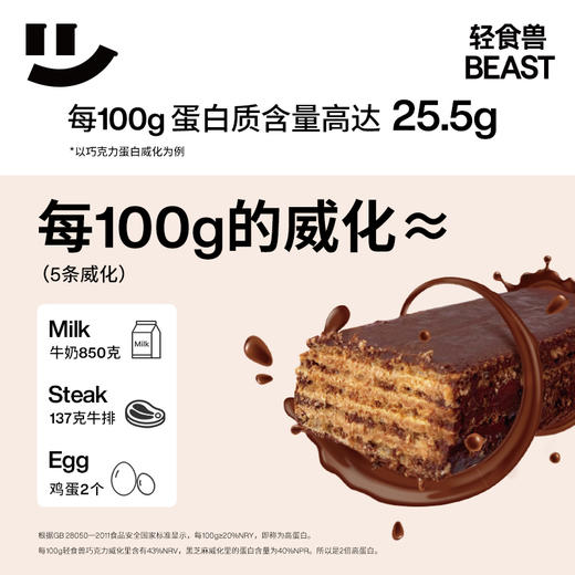 
【已下架】积分换购 | 预售 | 轻食兽 巧克力/黑芝麻蛋白威化饼干14条*2桶装 健身零食低卡脂无糖精[福利品] 商品图6