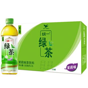 统一 绿茶 500ml*15瓶 茶饮料 整箱装 商品图0