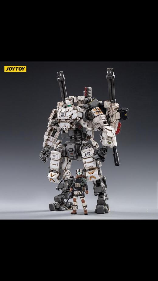 JOYTOY暗源白色钢骨典藏机甲模玩机器人可动模型兵人变形玩具手拌 拼装 商品图3