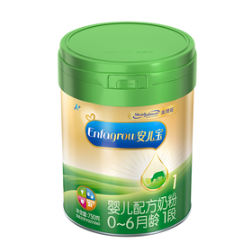 百汇店-美赞臣安儿宝婴儿配方奶粉（0-6月龄.1段750克罐装)
