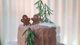 圣诞树桩蛋糕