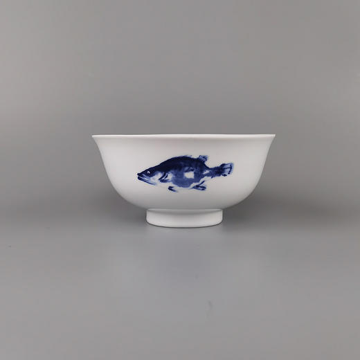 不仁斋薛继业水墨青花鱼豆青釉大面碗海碗吃播中式 商品图3
