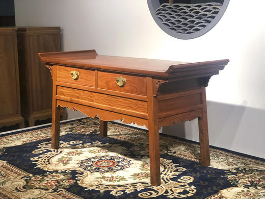 红桥红  家具严选  缅甸花梨（大果紫檀）【155翘头二联橱】 商品图5