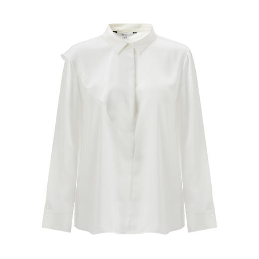 VIMAGE纬漫纪新款衬衫女休闲百搭V领长袖衬衣VC2109220 商品图4