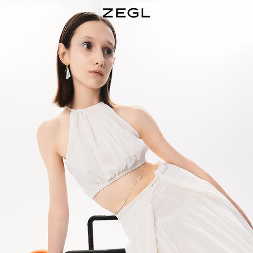 ZEGL设计师人造珍珠晶石头腰链女夏季优雅配裙子身体链网红配饰品 商品图3