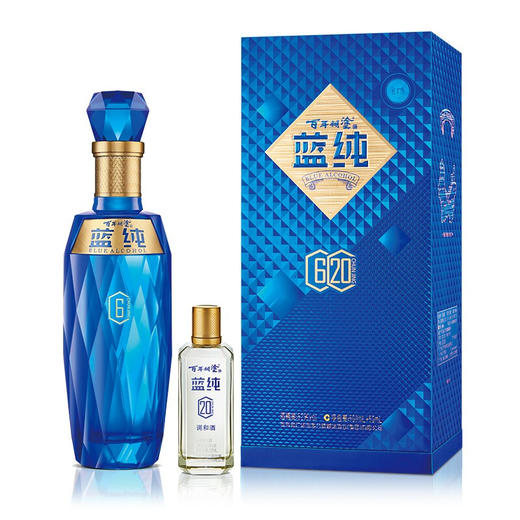 百年糊涂高档礼盒蓝纯620浓香型白酒52度500ml/1瓶/2瓶 商品图3