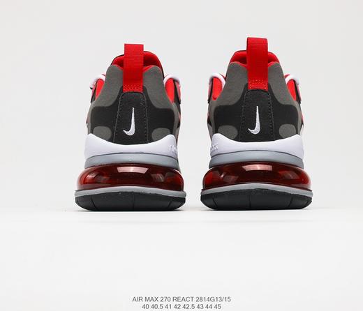 耐克Nike Air Max 270 React白黑瑞亚赛车系列气垫百搭运动慢跑鞋CI3866-002 商品图2