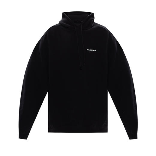 BALENCIAGA 巴黎世家 男士棉质字母徽标印花连帽卫衣 黑色 641679 TJVE5 1000 商品图0