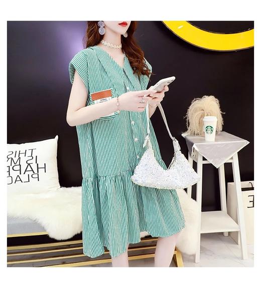 AG176韩版V领连衣裙课程，遮肉显瘦 商品图0