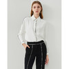 EITIE爱特爱秋季新款气质通勤百搭简约线条直筒白衬衫女上衣C2109814 商品缩略图5