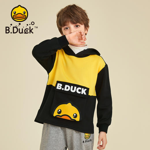 B.Duck小黄鸭童装春秋带帽卫衣(加绒）105-150 BF3208922 商品图5