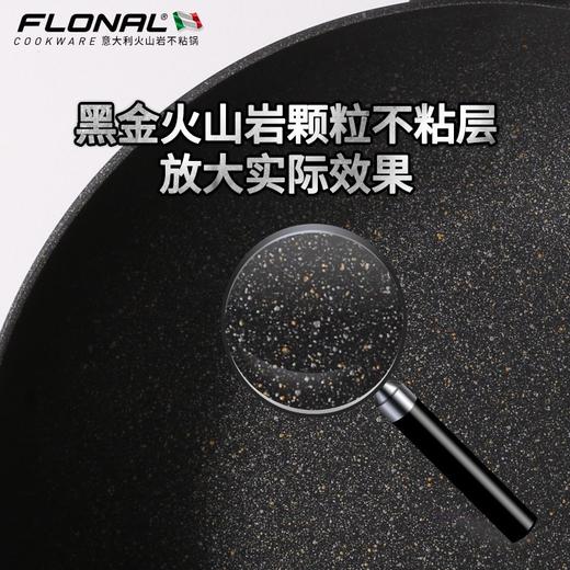 意大利原装进口 FLONAL火山岩黑金系列煎锅28cm家用燃气灶电磁炉 商品图2