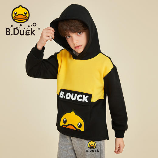 B.Duck小黄鸭童装春秋带帽卫衣(加绒）105-150 BF3208922 商品图6