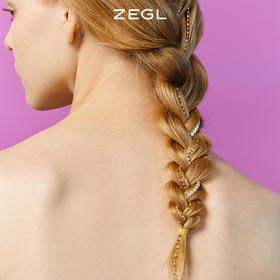ZEGL设计师人造珍珠发链流苏发饰女ins小众顶夹网红编发链头饰品