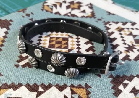 半没菊花钉Chocker双层手环 商品图0