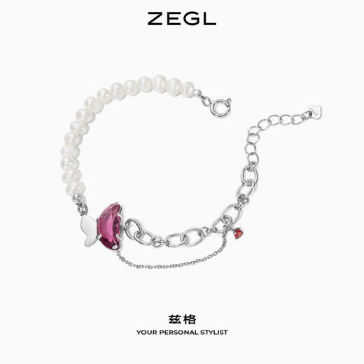 ZEGL设计师淡水珍珠蝴蝶拼接手链女生ins小众设计手饰品配饰礼物 商品图0