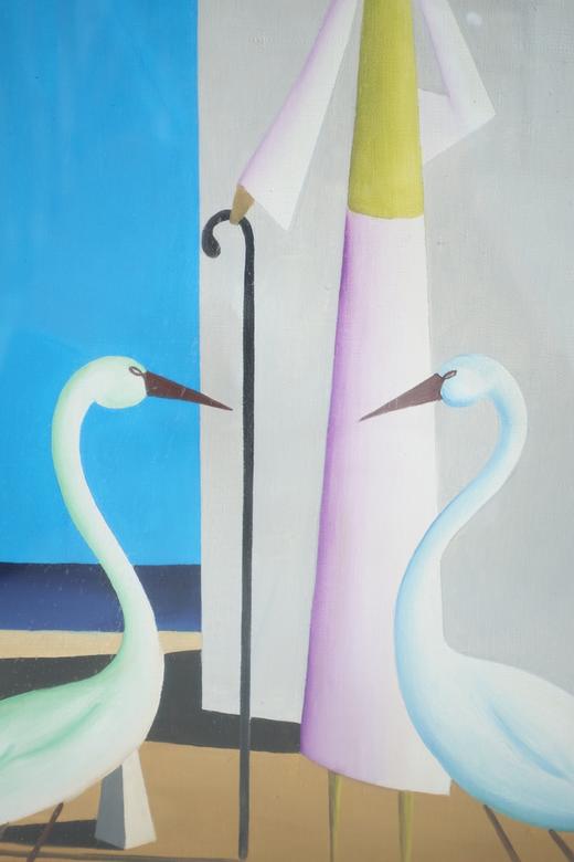 意大利中古艺术家手绘装饰画 带艺术家签章 商品图2