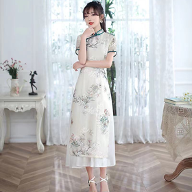 崔万志旗袍 | 雪纺绣花款