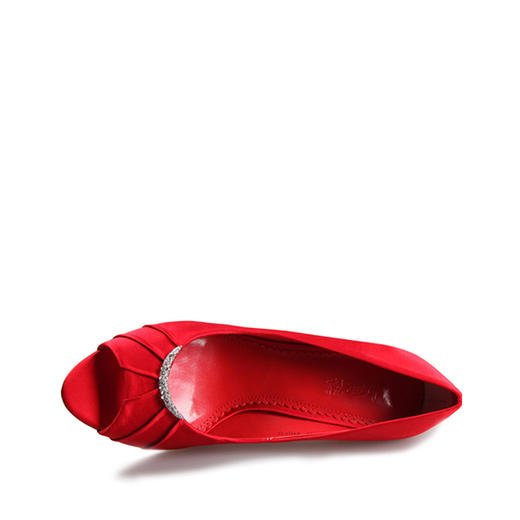 内联升女鞋女式真丝淑女鱼嘴婚鞋6852C 商品图2