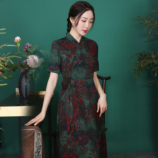 崔万志旗袍 | 2021新品富贵满堂旗袍裙 商品图2