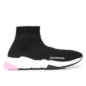 BALENCIAGA 巴黎世家 女士再生针织 Speed 袜子休闲运动鞋 黑色 587280 W1703 1070
