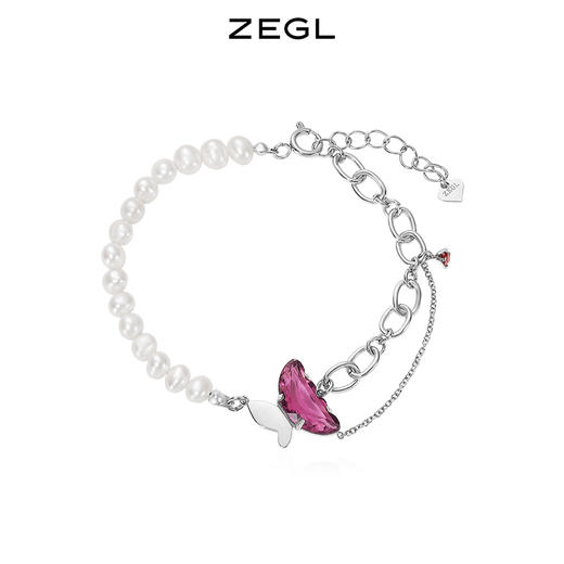 ZEGL设计师淡水珍珠蝴蝶拼接手链女生ins小众设计手饰品配饰礼物 商品图2