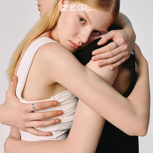 ZEGL设计师925纯银情侣戒指一对男女小众设计指环食指戒个性对戒 商品图1