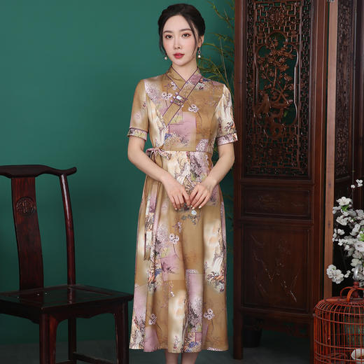 崔万志旗袍 | 2021新品金玉满堂旗袍裙 商品图4