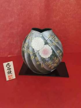 5F 石村瓷器 九谷烧花瓶