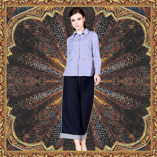 【伯妮斯茵】173F119--蓝色衬衣--不变的方向-《宁静之美》 商品图0