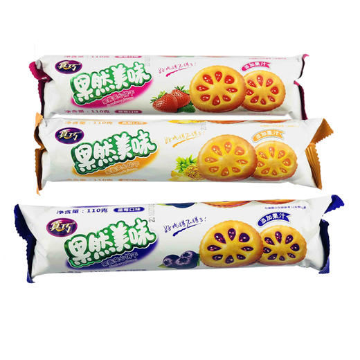 真巧果然美味果酱夹心饼干110g