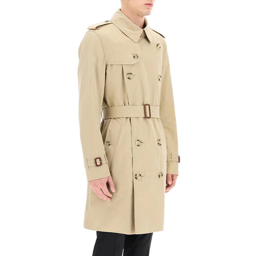 【二】BURBERRY 巴宝莉 男士肯辛顿版型 - 中长款 Heritage Trench 风衣 卡其色 8028091 A1366 商品图1