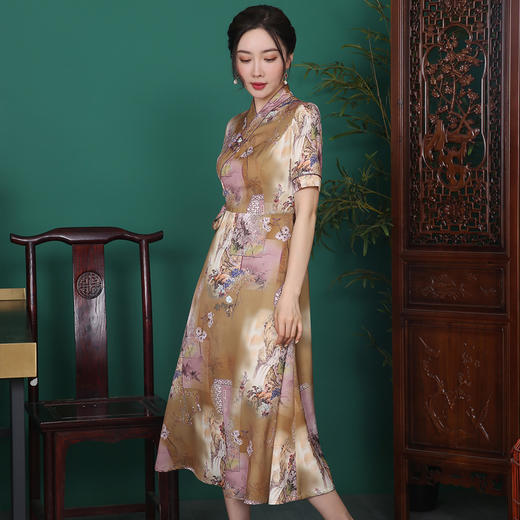崔万志旗袍 | 2021新品金玉满堂旗袍裙 商品图3