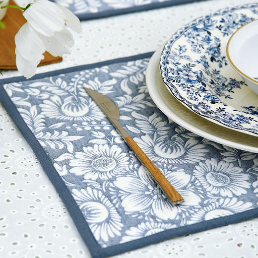 蔓延繁花系列隔热餐垫森系美式风轻奢餐垫 商品图2