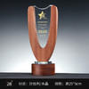 实木水晶奖杯定制定做创意五角星纪念品高档奖座木质奖牌奖品刻字 商品缩略图4
