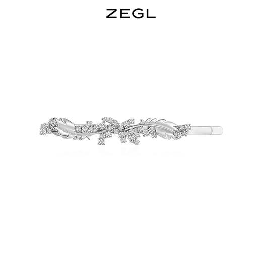 ZEGL设计师黑天鹅羽毛发夹女夏侧边发卡一字夹网红2023年新款发饰 商品图0