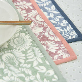 蔓延繁花系列隔热餐垫森系美式风轻奢餐垫